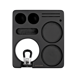 Normcore Kompakt Espresso Tamper Station Sort Asketræ 58 mm